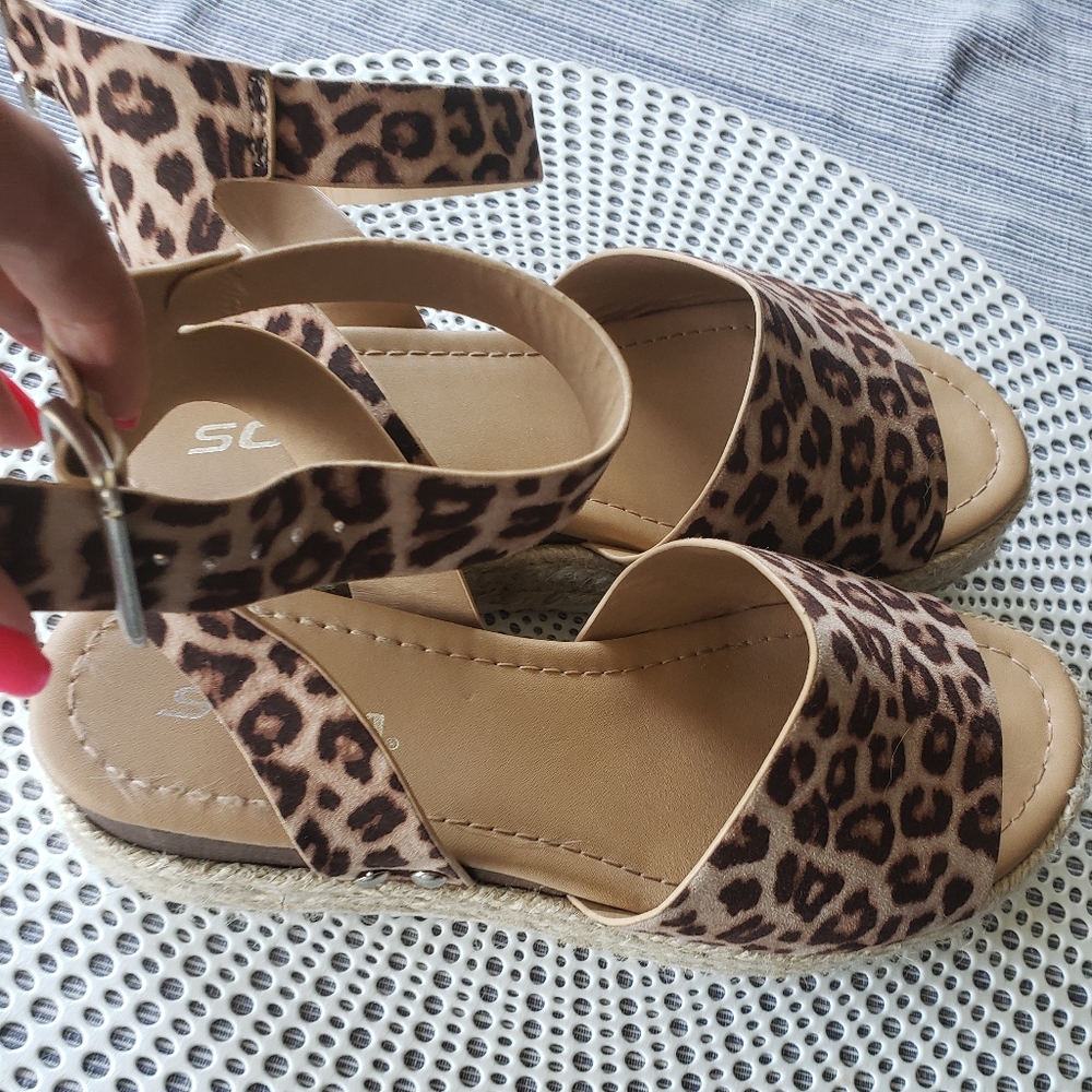 Platform Leopard Sandals